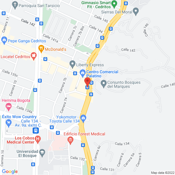 Mapa de Centro Comercial Palatino Propiedad Horizontal