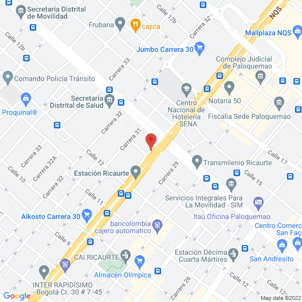 Mapa de Nuevo Taxi Mío S.A.