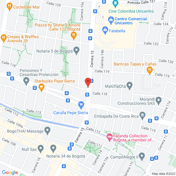 Mapa de O A Asesores En Seguros Ltda.