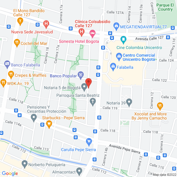 Mapa de Administración Y Asesorías Inmobiliarias Ferraro Ltda