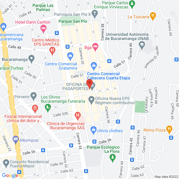 Map of Pitti