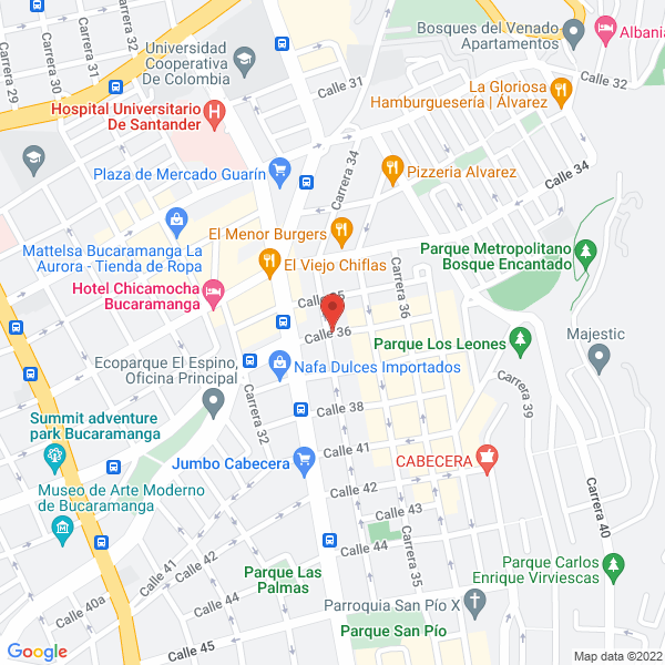 Map of Pizzería La Fragata