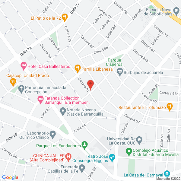 Map of Ortega Y Charris & Cía. Ltda