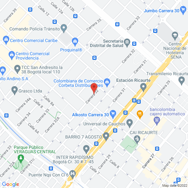 Mapa de Pollos Savicol S.A