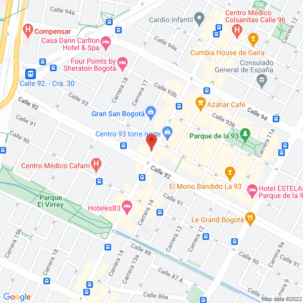 Mapa de Optica Confort Center