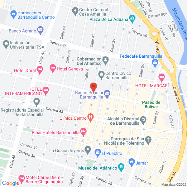 Map of Optica Olimpica