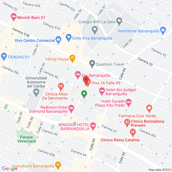 Map of Optica Panorama Barranquilla