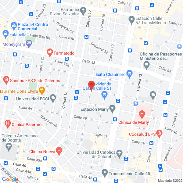 Mapa de Optica Vision Colombia Eu