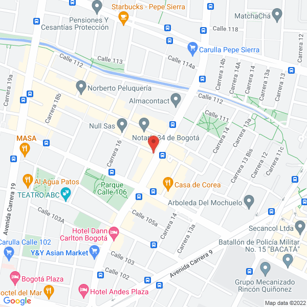 Mapa de Orange Pastelería