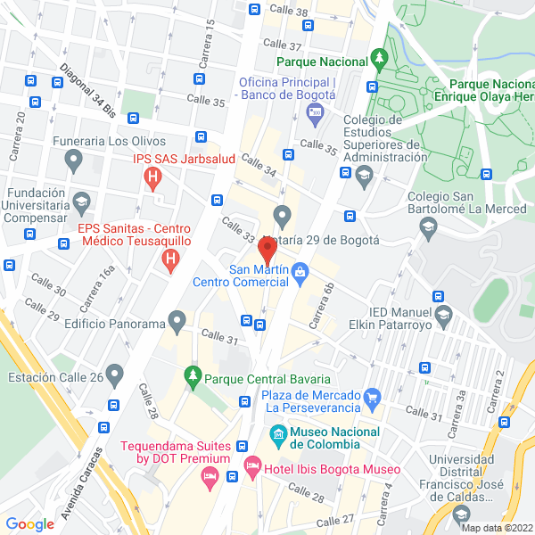 Mapa de P & J Abogados