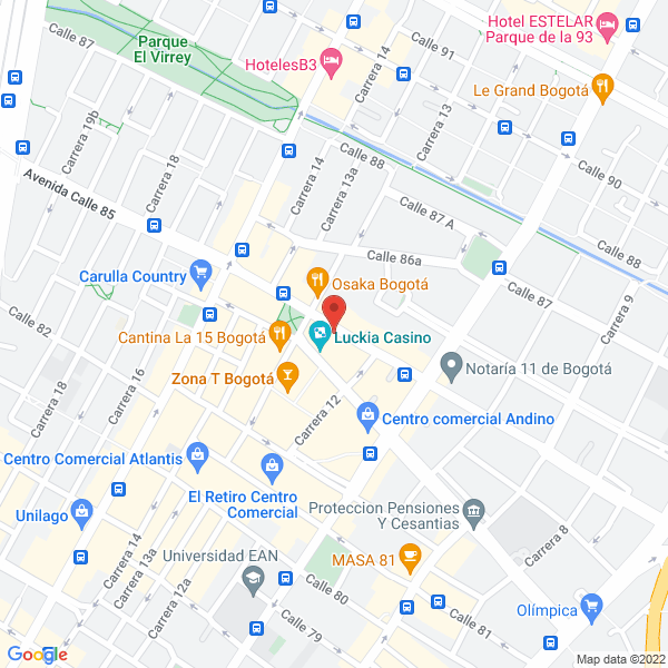 Mapa de Panadería La 85