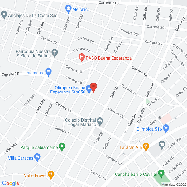 Map of Panadería La Frontera