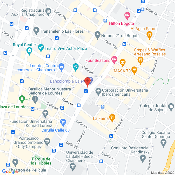 Mapa de Oxiteno Colombia Sas