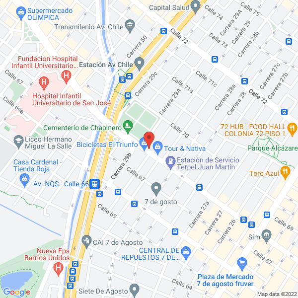 Mapa de Pachon Bicicletas