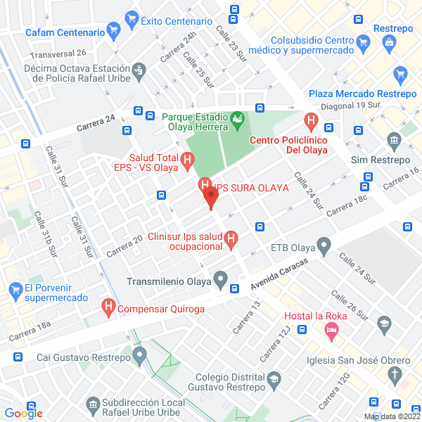 Mapa de Policlínico Diagnóstico Del Sur E.U.