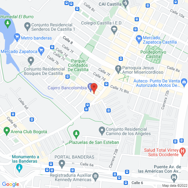 Mapa de Pollos Broaster Castilla