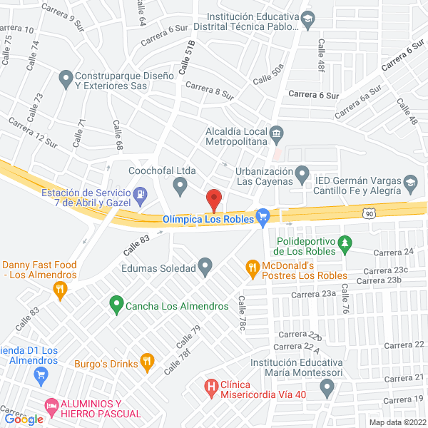 Map of Pasercol S.A.