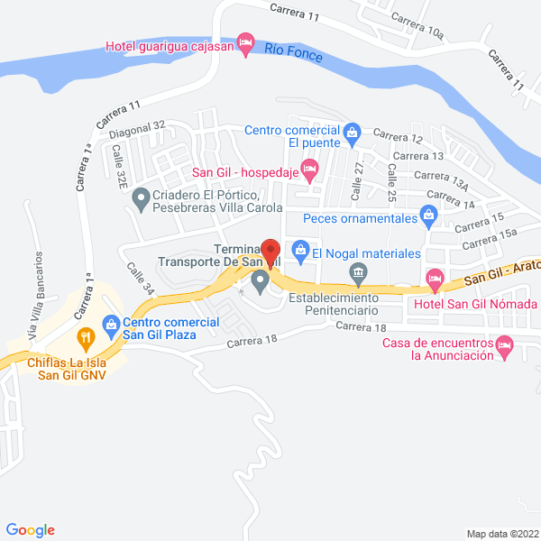 Map of Servillantas San Gil