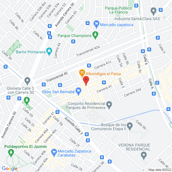 Mapa de Restaurante Surtidora De Aves 22 A.L