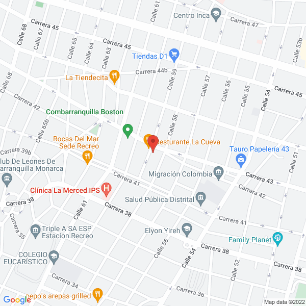 Map of Salón De Eventos Caribe