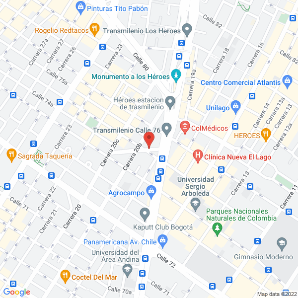 Mapa de Salón De Eventos, Banquetes Y Recepciones Abadía 75