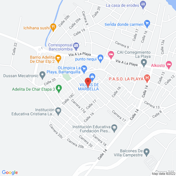 Map of Simmonds Hermanos