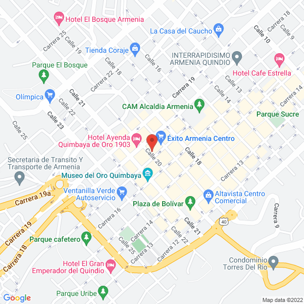 Map of Sindess Quindío
