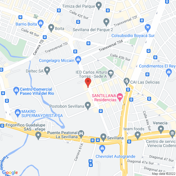 Mapa de Pintura Y Acabados Rodrúguez Cúa. Ltda.