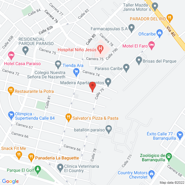 Map of Uniclínica Veterinaria Zoosalud
