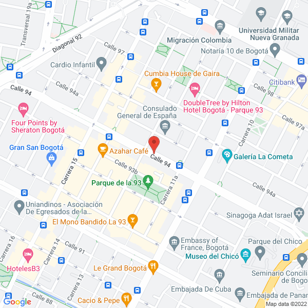 Mapa de Representaciones Y Desarrollos Biotecnilógicos Ltda.