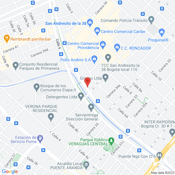 Mapa de Reproquim Ltda.