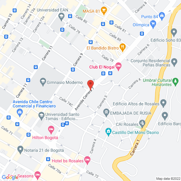 Mapa de Residencias El Nogal Condominio S.A.