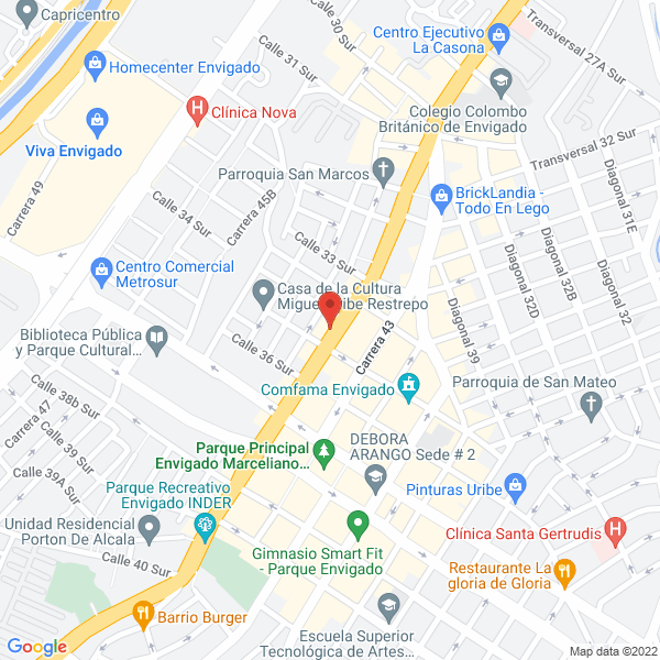 Map of Suzuki Envigado- Envimotors