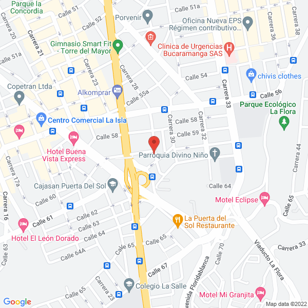Map of Santandereana De Banderas