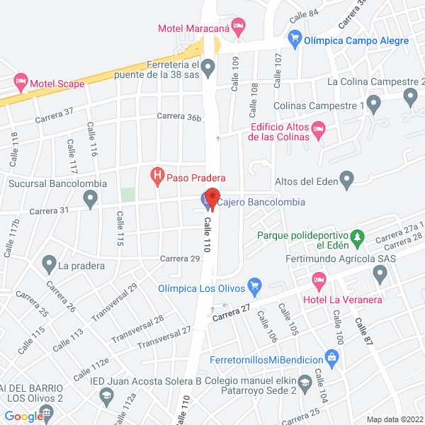 Map of Todo Aceites La Circunvalar