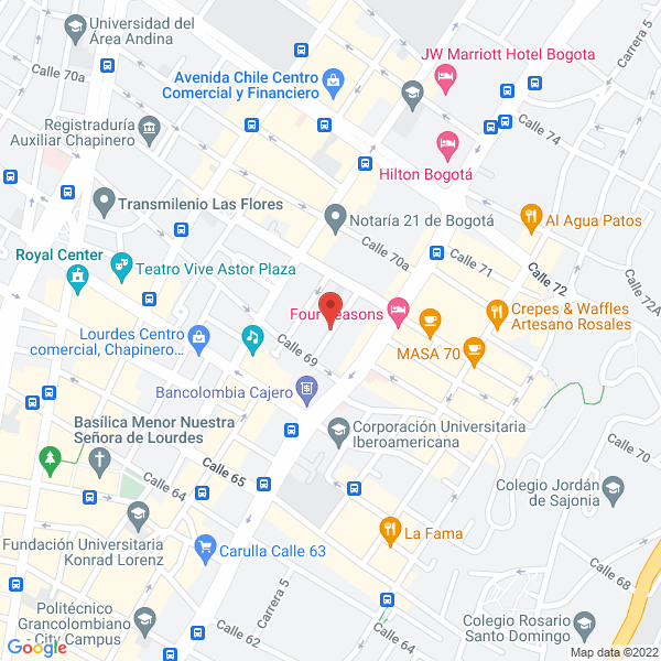 Mapa de Bejarano Abogados - Firma Experta En Litigios