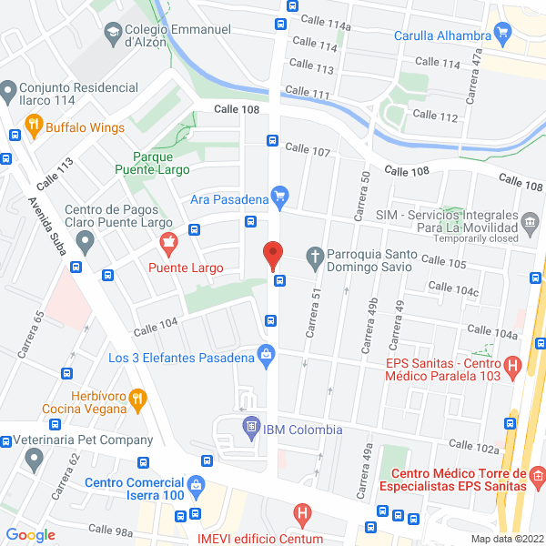 Mapa de Hyc Proyectos De Ingeniería Sas
