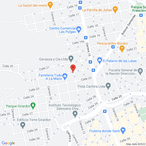 Map of Los Dos Amigos Direcciones Hidráulicas