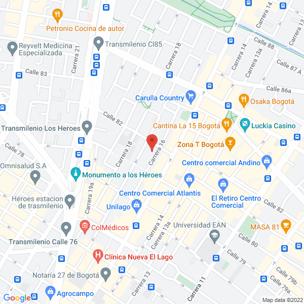 Mapa de Dr. Johnatan L De Guevara Cirujano Plástico