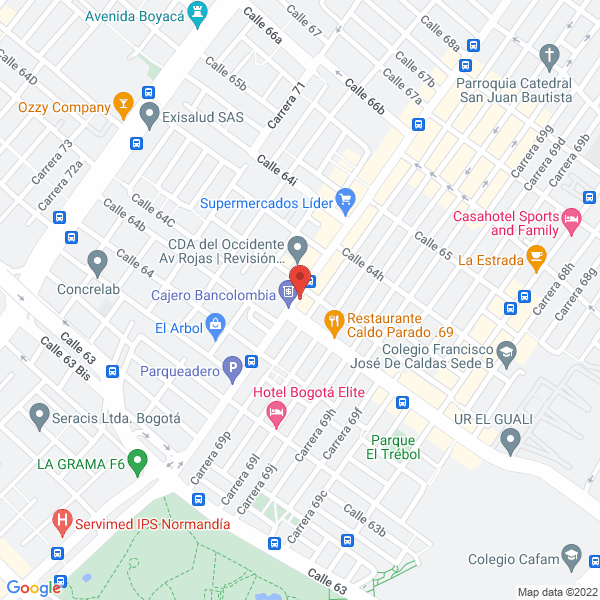Mapa de Bogotana De Canales Jf