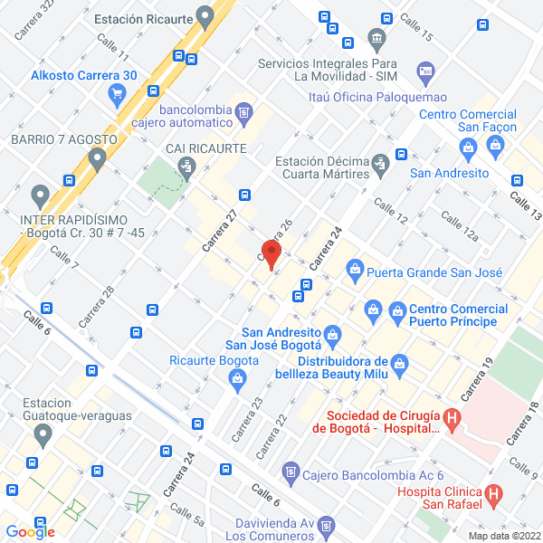 Mapa de Industrias Metálicas Indmecol