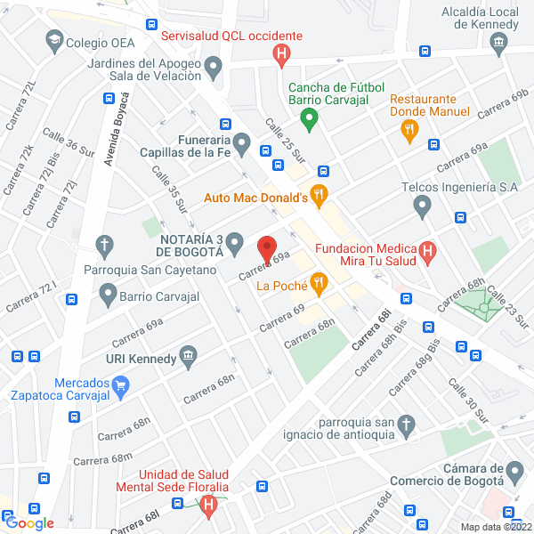 Mapa de Central De Dotaciones S.A.S.
