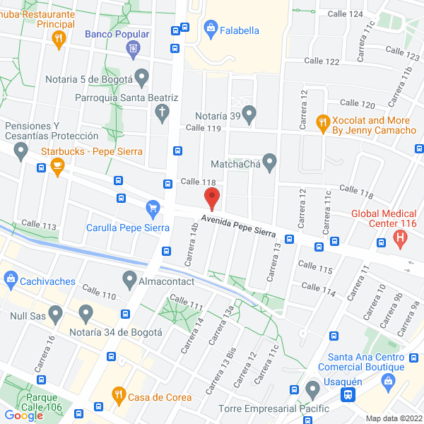 Mapa de Consultorio Periodoncista Ana Clemencia