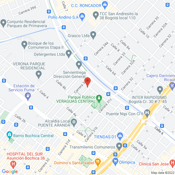 Mapa de Electrimotors Sas