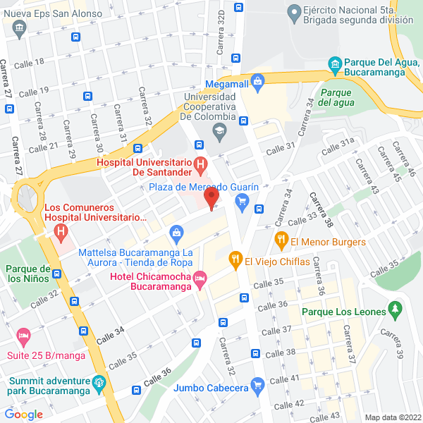 Map of Andrea Rueda Beauty Salón - Quiero Clientes