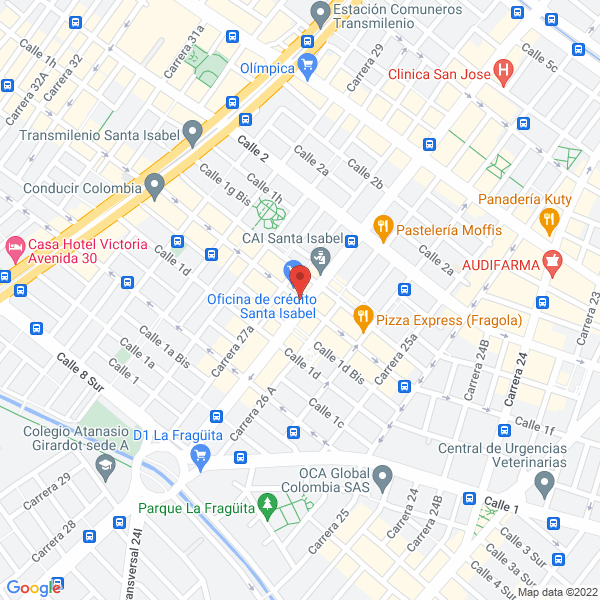 Mapa de Drogueria Hospitalaria Hostifarma