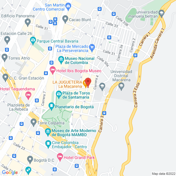 Mapa de Restaurante Makalé Comida Estructural