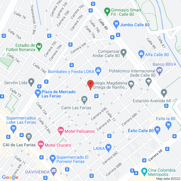 Mapa de Restaurante Y Cafetería Shekinah