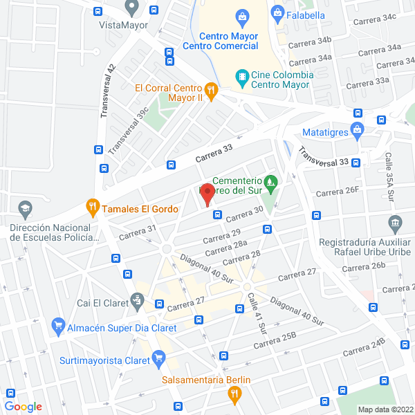 Mapa de Mármoles Y Granitos Mf S.A.S
