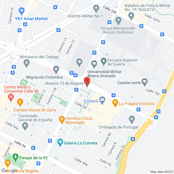 Mapa de Notaría Décima
